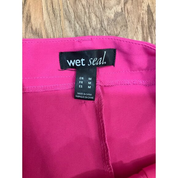 NWT Womens Wet Seal Pink  High Waisted Trouser Flare Pant  Size:  Medium - Picture 5 of 11